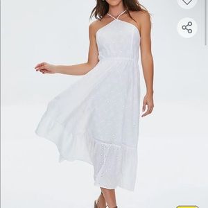 Floral Eyelet Midi Dress